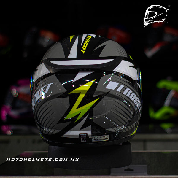 Casco Abatible Joe Rocket 300 Alter Ego Gris Neon
