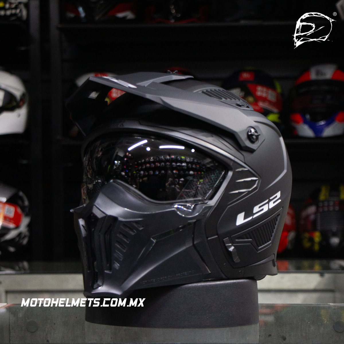 Casco Cross City LS2 Drifter Solid Negro Mate OF606