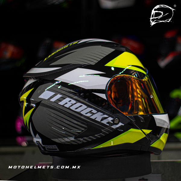 Casco Abatible Joe Rocket 300 Alter Ego Gris Neon