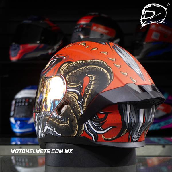 Casco Abatible R7 Racing Alfa Con Luz Led The King