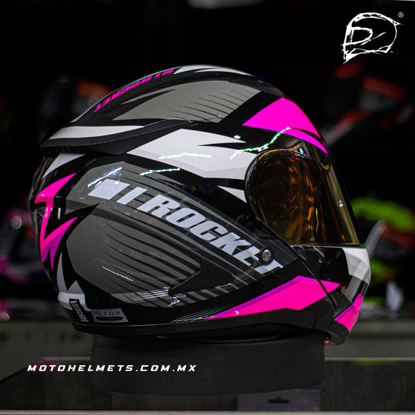 Casco Abatible Joe Rocket 300 Alter Ego Gris Rosa