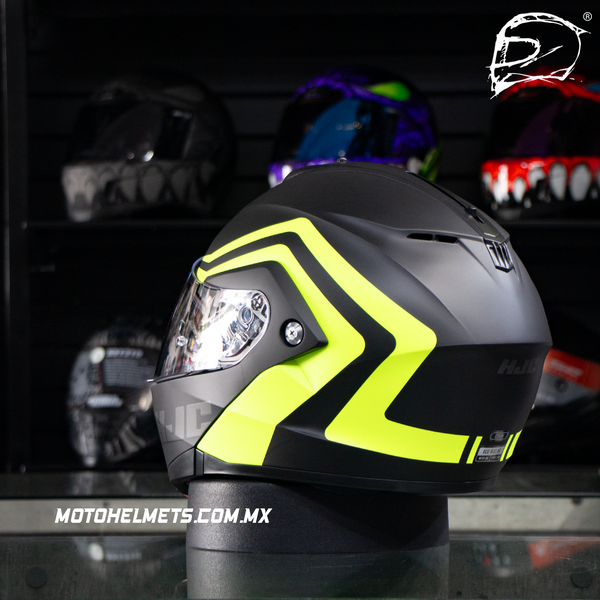 Casco Abatible Hjc C91N Nepos Negro Amarillo