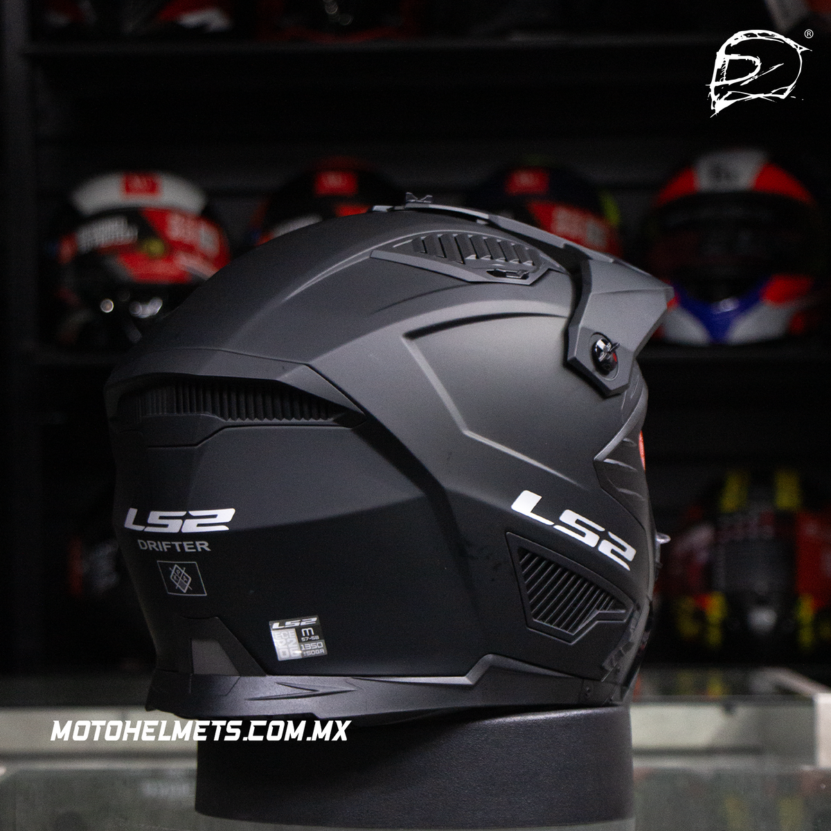 Casco Cross City LS2 Drifter Solid Negro Mate OF606