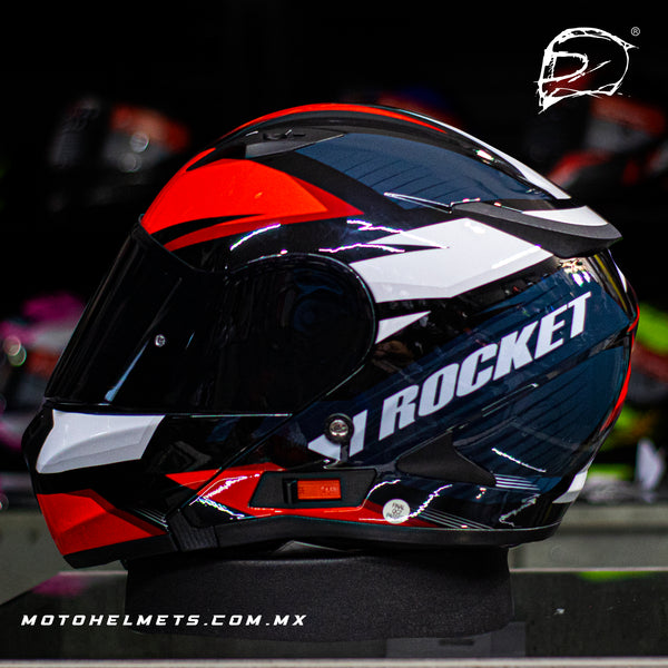 Casco Abatible Joe Rocket 300 Alter Ego Azul Rojo