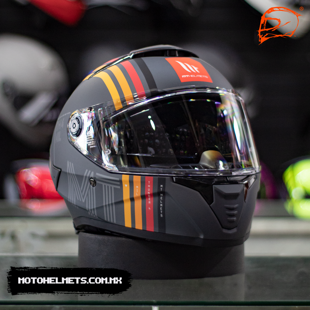 CASCO MT THUNDER 4 SV MIL C2 GRIS – Moto Helmets & Sebastian