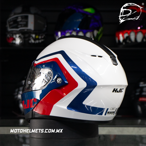 Casco Abatible Hjc C91N Nepos Blanco Rojo Azul