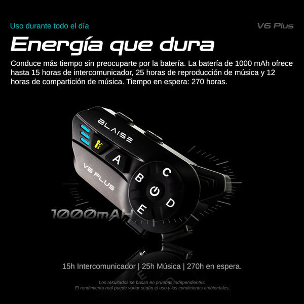 Intercomunicador Blaise V6 Plus Duo