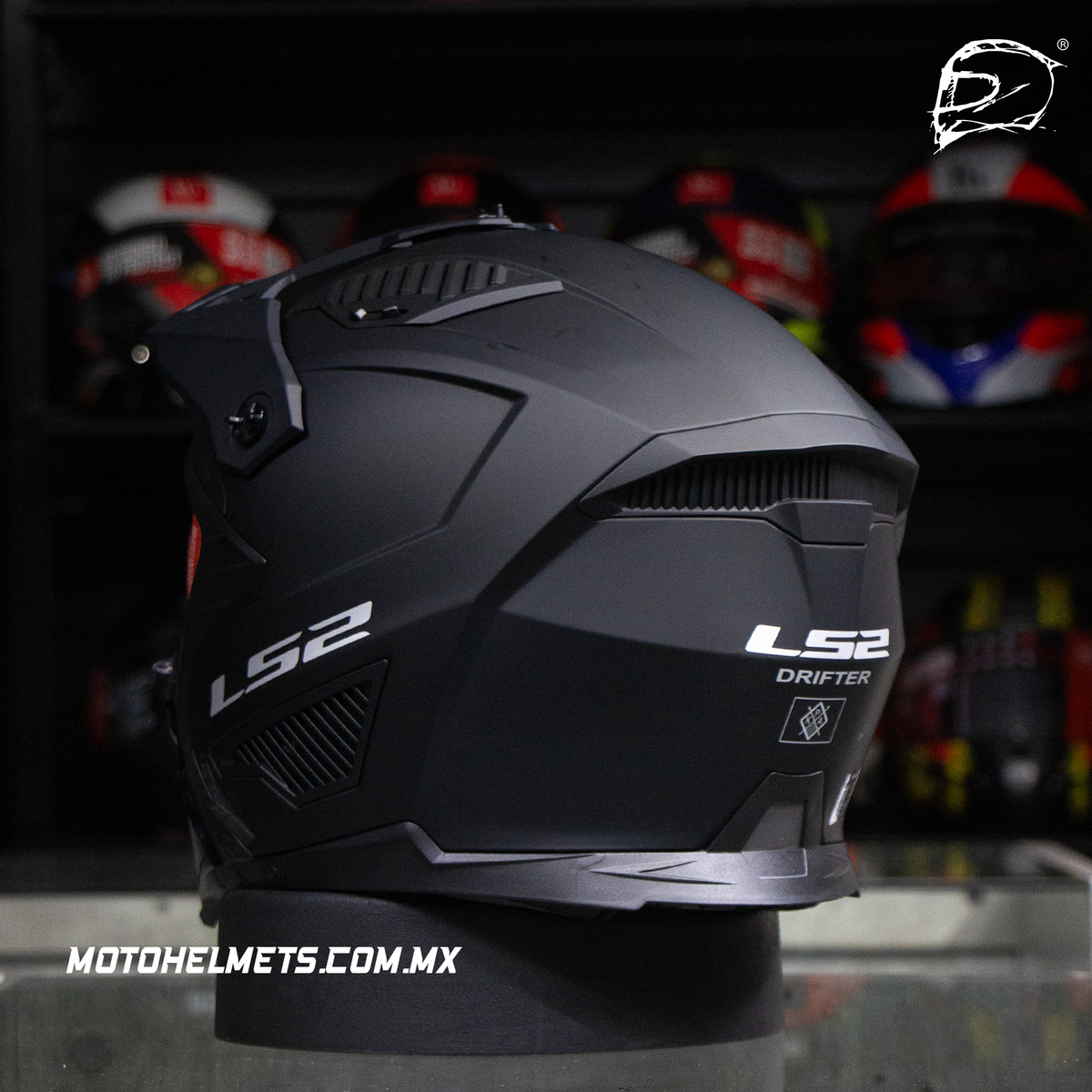 Casco Cross City LS2 Drifter Solid Negro Mate OF606