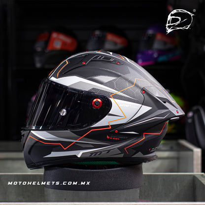 Casco Integral De Carbono Mt Kre Kraker Ff103 C5 Rojo
