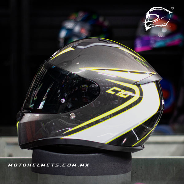 Casco Hjc C10 Santo Mc3H Amarillo Brillo
