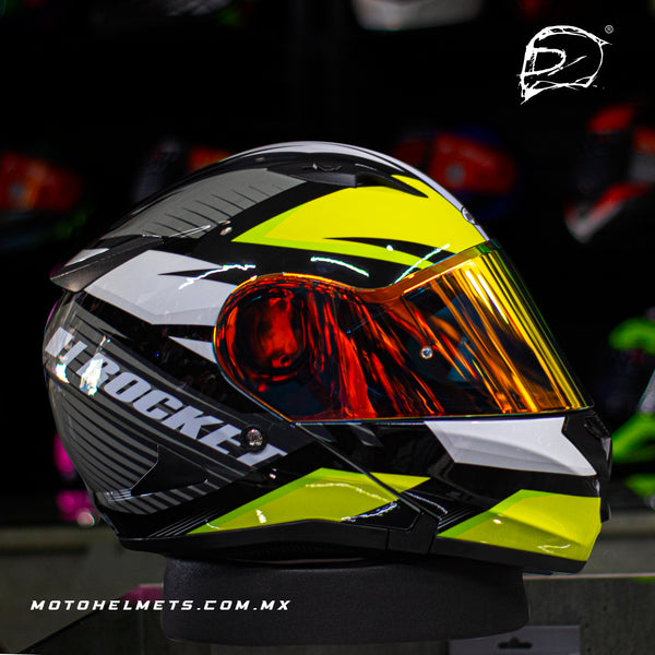 Casco Abatible Joe Rocket 300 Alter Ego Gris Neon