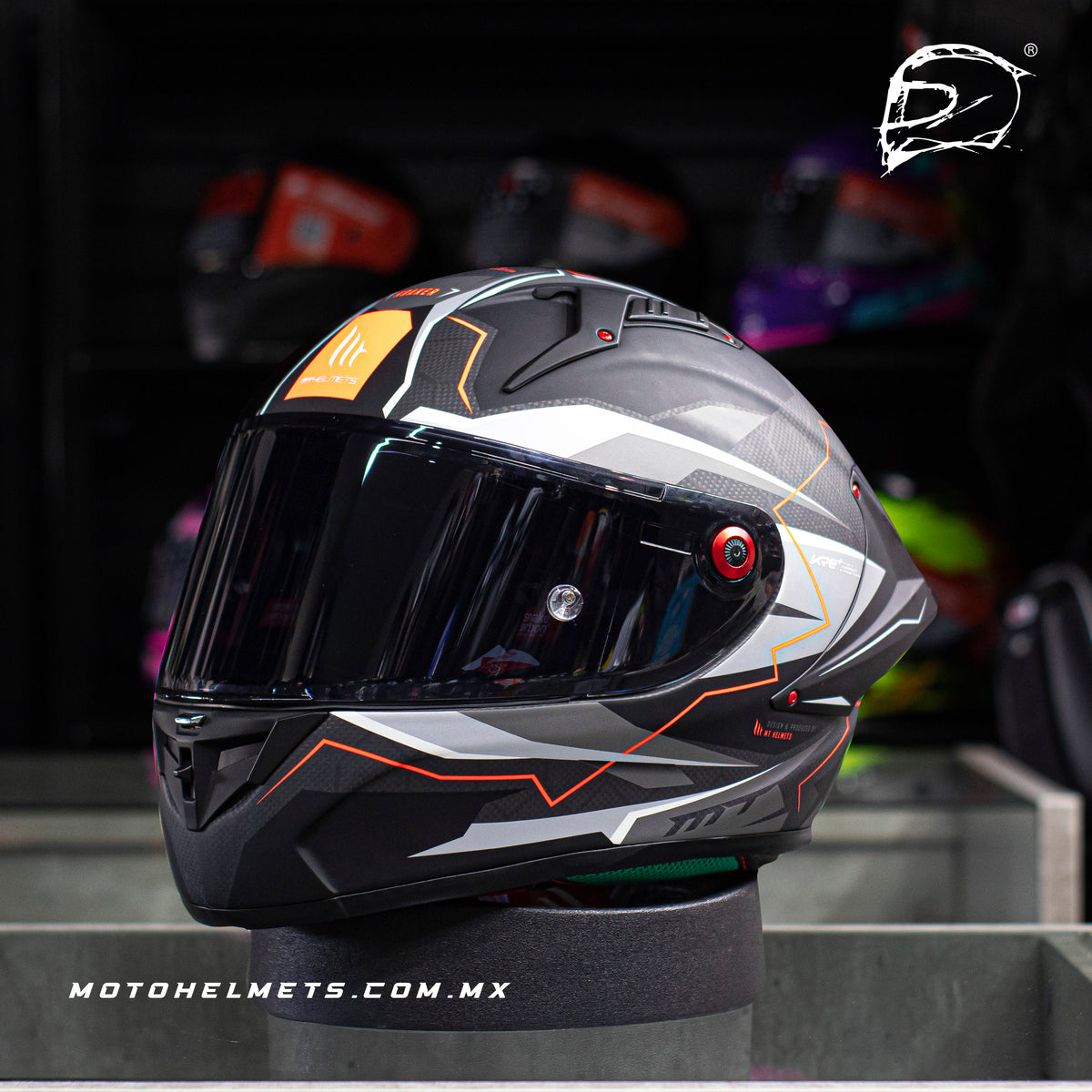 Casco Integral De Carbono Mt Kre Kraker Ff103 C5 Rojo