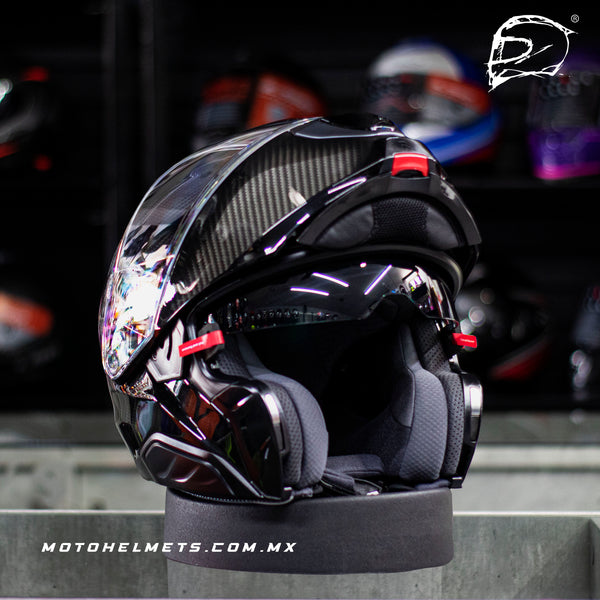 Casco Abatible Hjc Rpha 91 Carbon Solido
