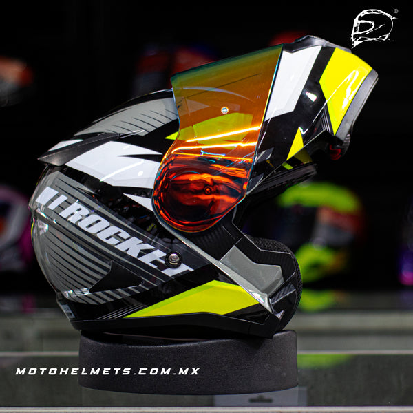 Casco Abatible Joe Rocket 300 Alter Ego Gris Neon