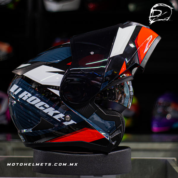 Casco Abatible Joe Rocket 300 Alter Ego Azul Rojo