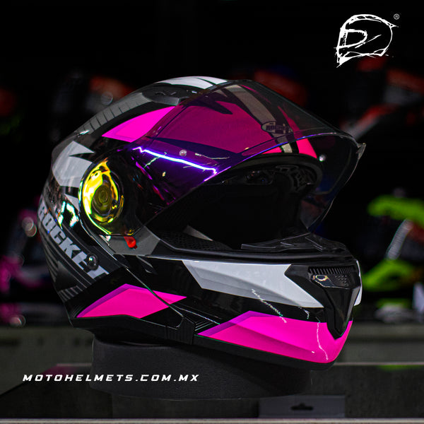 Casco Abatible Joe Rocket 300 Alter Ego Gris Rosa