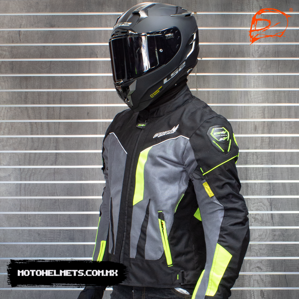 Chamarra Atrox Ventilada Cordura Mesh Impermeable Ce 2305 Neon