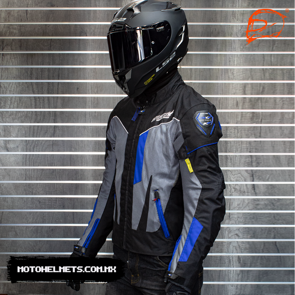 Chamarra Atrox Ventilada Cordura Mesh Impermeable Ce 2305 Azul
