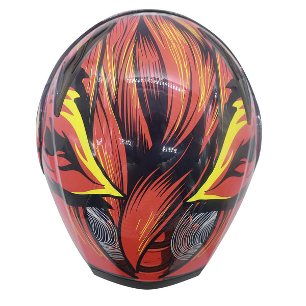 Casco Abatible R7 Unscarred Werewolf Naranja Amarillo