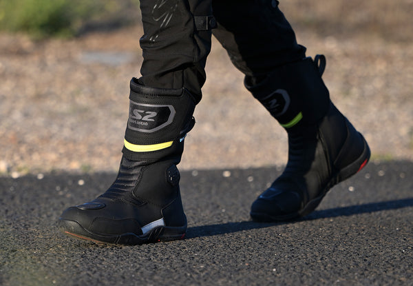 Botas Ls2 Impermeable Goby Negro Amarillo Fluo DAMA