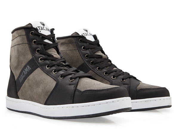 Tenis para moto urbano negro de Piel Unisex con protecciones Atacama Valentino Gamuza