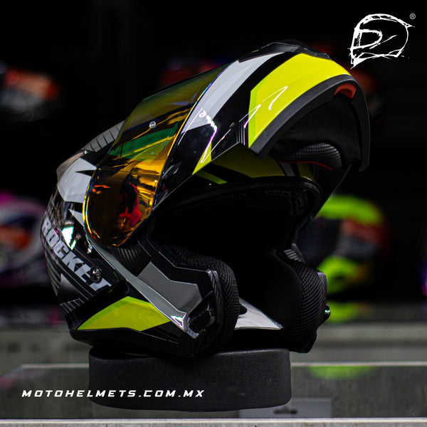Casco Abatible Joe Rocket 300 Alter Ego Gris Neon