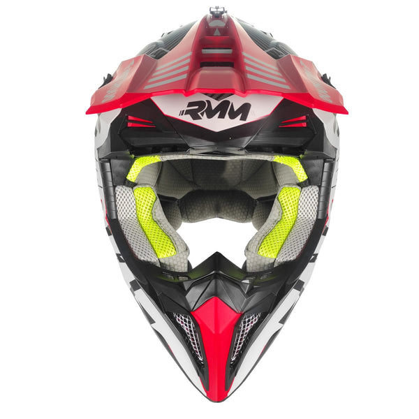 Casco Rmm 189 Cross Graficos Rojo Mate Dot