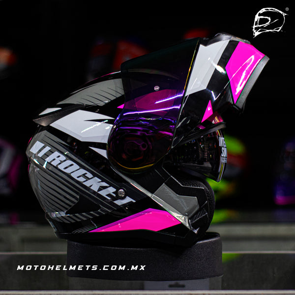 Casco Abatible Joe Rocket 300 Alter Ego Gris Rosa