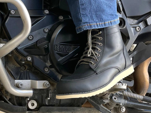 Botas para Moto Roen Piel Negras con Protecciones Atacama