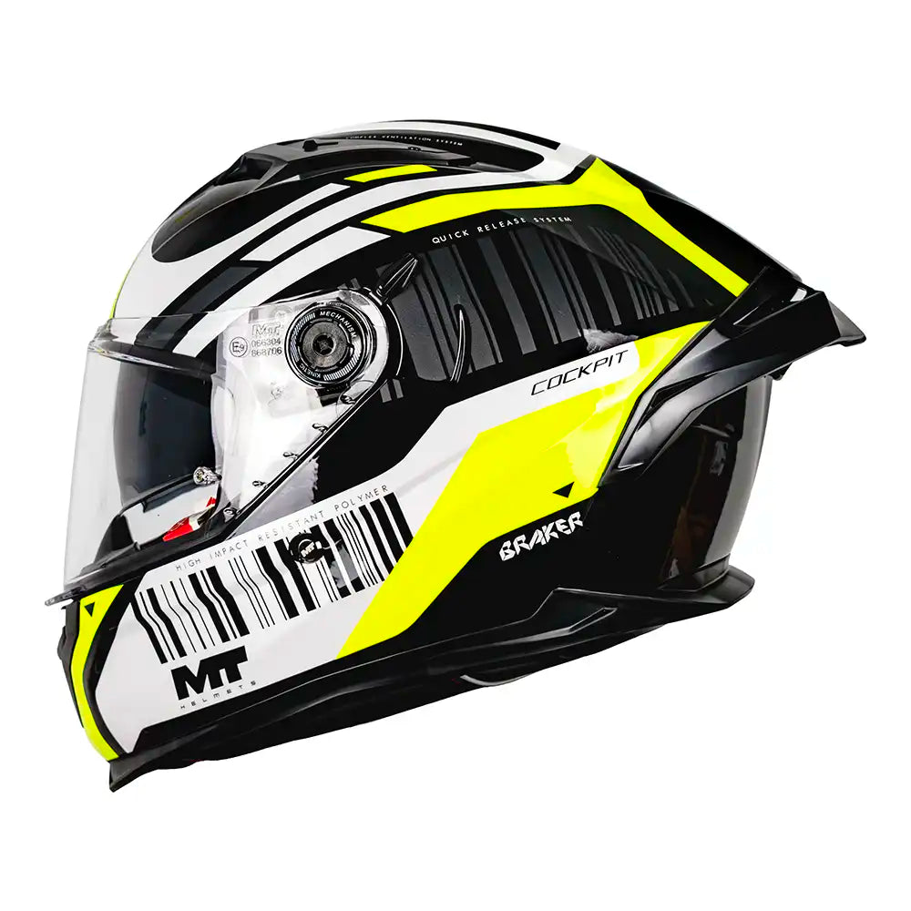 Casco Mt Helmets Braker B3 Cockpitt Amarillo Brillo