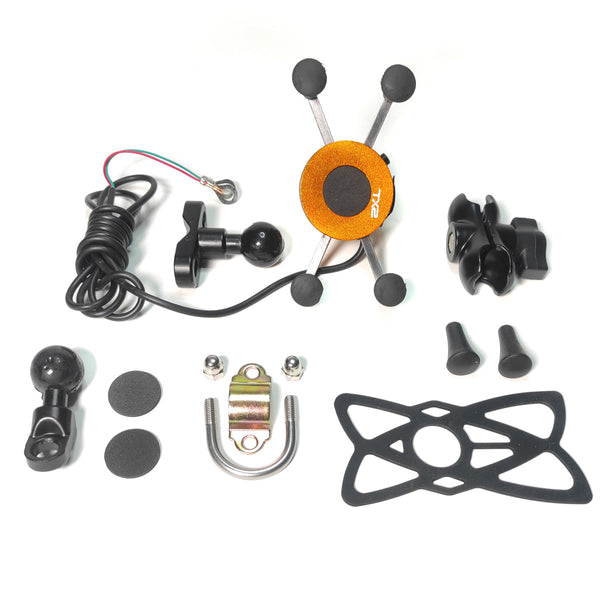 Cargador para Celular TECH-X2 con Soporte SGC 06-Naranja