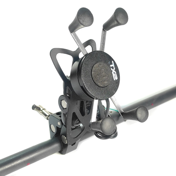 CARGADOR CON SOPORTE PARA CELULAR SCG-08 NEGRO