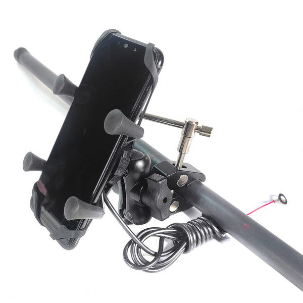 CARGADOR CON SOPORTE PARA CELULAR SCG-08 NEGRO