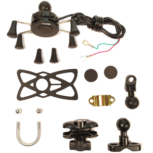 Cargador para Celular TECHX2 con Soporte Negro SCG-10