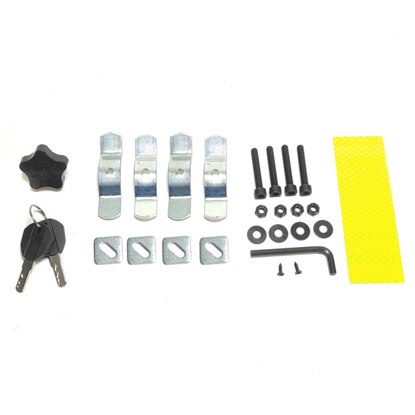 Cajuela TECHX2 SG-530 Cuadrada Plata Negro Plastico con respaldo 45 L y seguridad antirobo