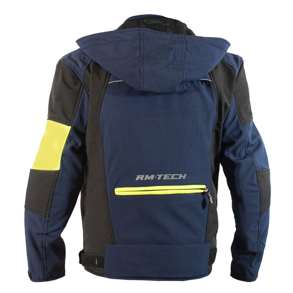 Chamarra Rmtech Insane Azul Negro Fluorescente