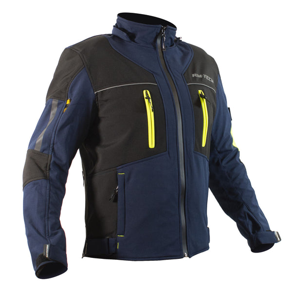 Chamarra Rmtech Insane Azul Negro Fluorescente