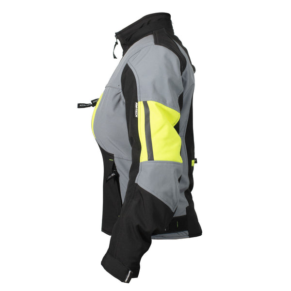 Chamarra RMTECH INSANE NEGRA GRIS FLUORESCENTE MUJER