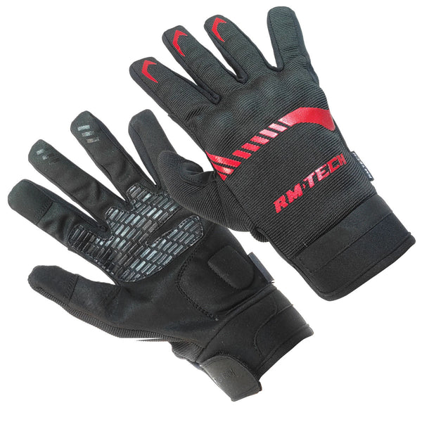 Guantes Rmtech Iconic Negro Rojo Con Touch