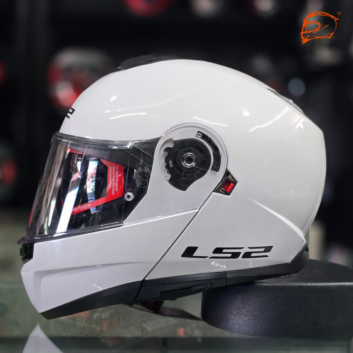 Casco Abatible Ls2 Strobe Blanco Brillo FF908
