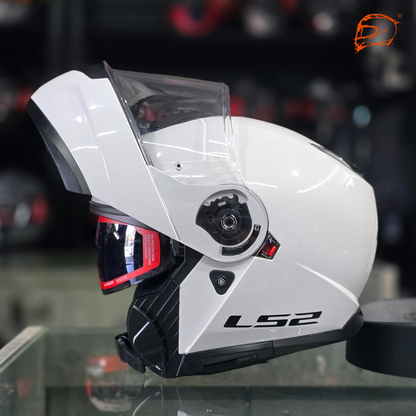 Casco Abatible Ls2 Strobe Blanco Brillo FF908