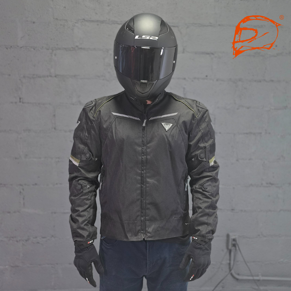 Chamarra De Moto Giacomo Racer Negro Oliva