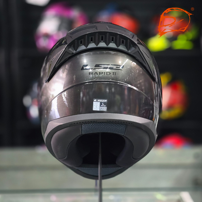 Casco Integral LS2 Rapid II Jeans Titanium Brillo FF353
