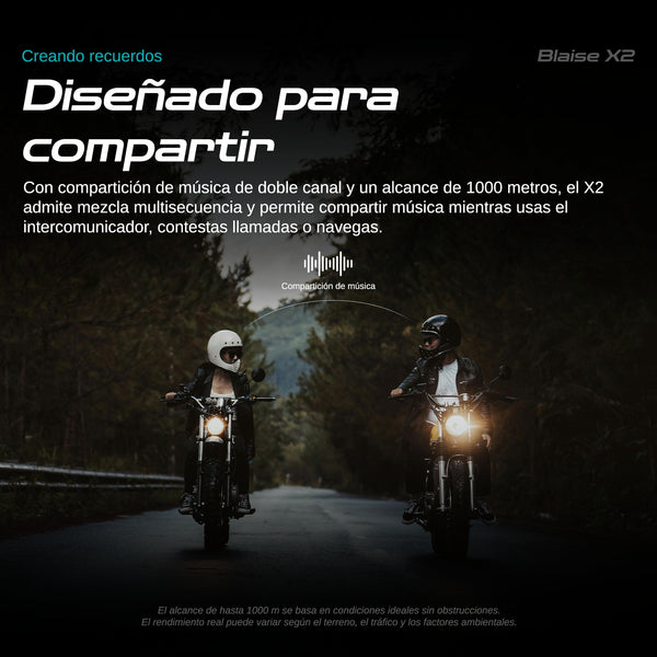 Intercomunicador Blaise X2 Black