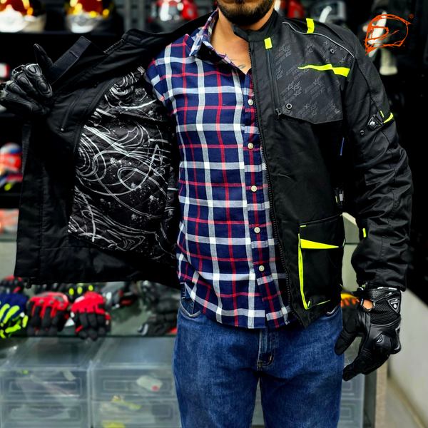 Chamarra Atrox AT-2205 Cordura Larga Amarillo