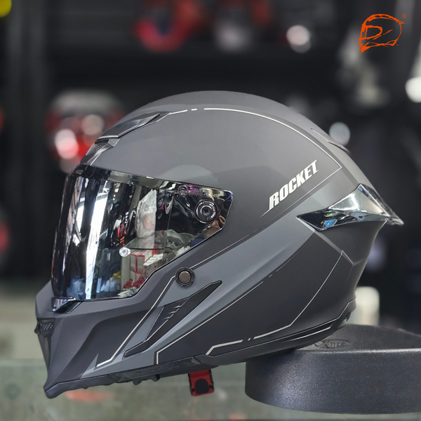 Casco Integral Rkt 240 Solar Flare Plata