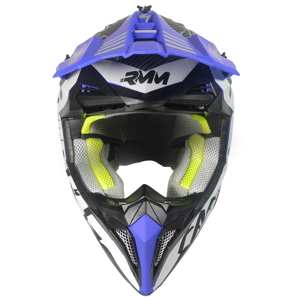 Casco RMM 189 Cross Gráficos Azul/Blanco