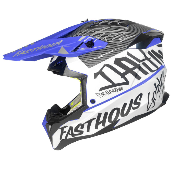 Casco RMM 189 Cross Gráficos Azul/Blanco