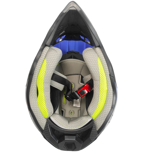 Casco RMM 189 Cross Gráficos Azul/Blanco