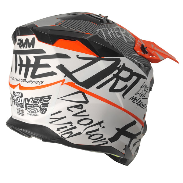 Casco Rmm 189 Cross Gráficos Nar/Blco